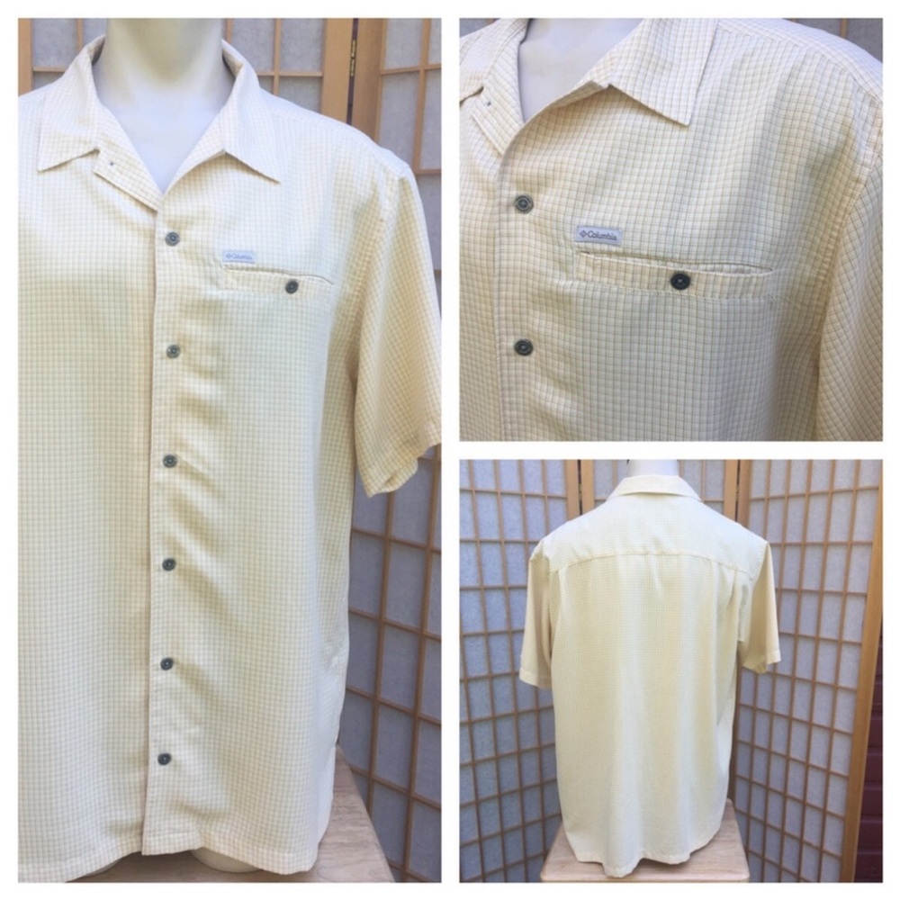 Columbia Omni Shield Plaid Short Sleeve Shirt SZ XL